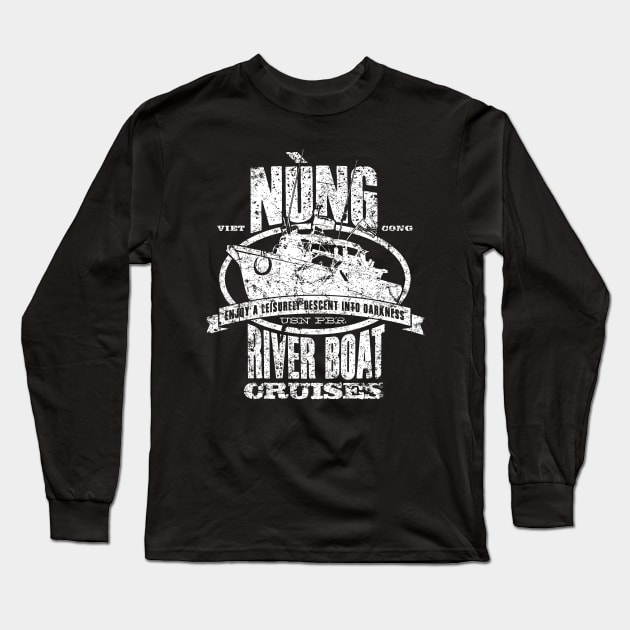 Nung River Boat Cruises Long Sleeve T-Shirt by MindsparkCreative